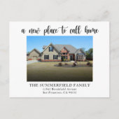 予算シンプルのミニマル写真移動の発表 ポストカード (正面)