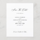 予算シンプルのミニマル結婚式の日付を保存 (正面)