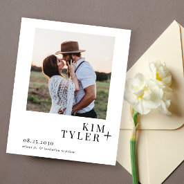 予算シンプルのモダン写真の結婚式の日付を保存