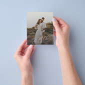 予算シンプルのモダン写真の結婚式の日付を保存 チラシ (手)