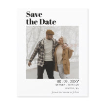 予算シンプルのモダン写真日付カードの保存