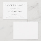予算シンプルのモダン結婚式日付カードの保存 ノートカード (正面/裏面)