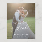 予算シンプルの写真の愛感謝していとスクリッ結婚ト チラシ (正面)