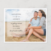 予算シンプルの写真結婚の発表 (裏面)