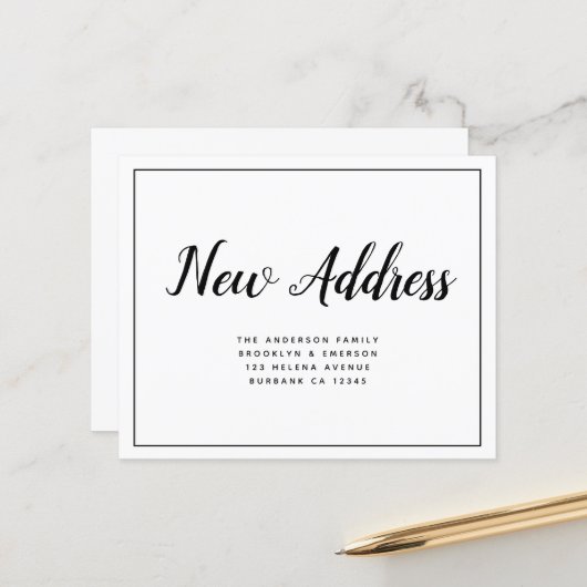 予算シンプルの新住所のお知らせ (正面/裏面インサイチュ)