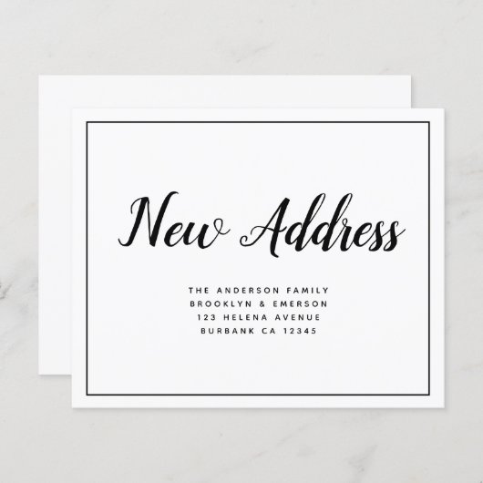 予算シンプルの新住所のお知らせ (正面/裏面)