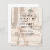 予算シンプルの書の写真すべて結婚の (正面/裏面)