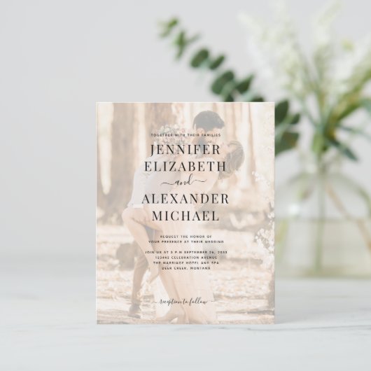 予算シンプルの書の写真すべて結婚の (スタンド正面)