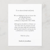 予算シンプルの発表写真の駆け落ち (裏面)