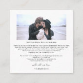 予算シンプルの結婚サンキューカード エンクロージャーカード (裏面)