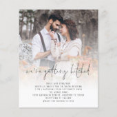 予算シンプルのQRコードフォトオーバーレイ結婚式の招待 (正面)