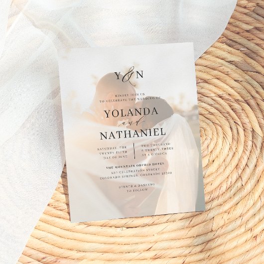 予算シンプルイニシャルと書道写真結婚の