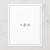 予算シンプルエレガントモダン結婚式招待状 (裏面)