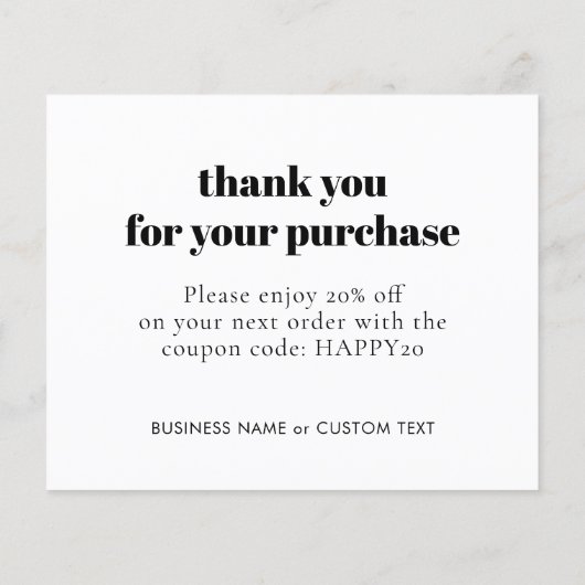 予算シンプルジュエリー気にThank Business (裏面)