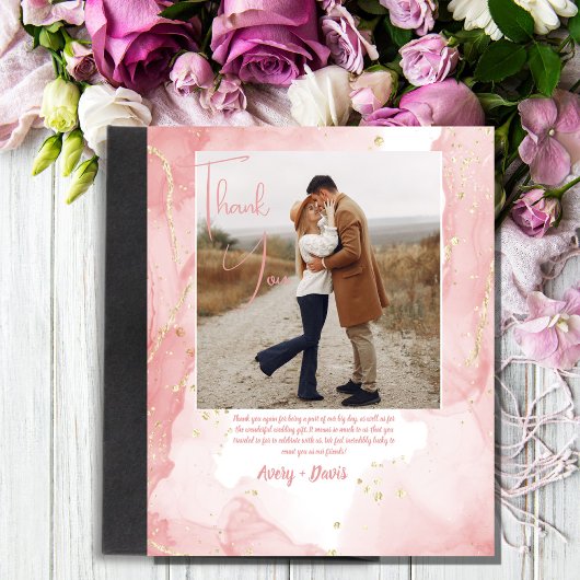 予算シンプルスタイリッシュサンキューカード チラシ