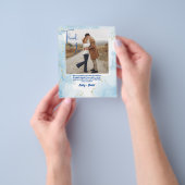 予算シンプルスタイリッシュサンキューカード チラシ (手)