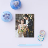 予算シンプルス結婚クリプトのサンキューカード チラシ (シングル)