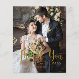 予算シンプルス結婚クリプトのサンキューカード チラシ