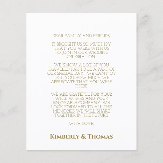 予算シンプルス結婚クリプトのサンキューカード チラシ (裏面)