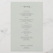 予算シンプルセージ結婚グリーン チラシ (正面)