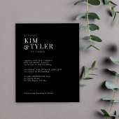 予算シンプルタイポグラフィモダン結婚式招待状