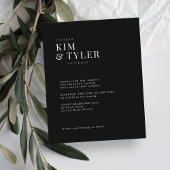 予算シンプルタイポグラフィモダン結婚式招待状