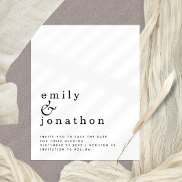 予算シンプルタイポグラフィ結婚式日付の保存