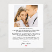 予算シンプルハートスクリプ結婚トのサンキューカード チラシ (裏面)