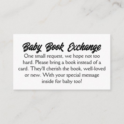 予算シンプルベビー書交換 エンクロージャーカード (正面)