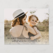 予算シンプルミニマル写真クリスマスカード (正面)