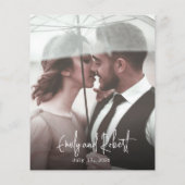 予算シンプルミニマル結婚リスト写真 チラシ (裏面)