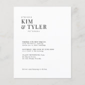 予算シンプルモダンタイポグラフィ結婚 チラシ (正面)