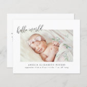 予算シンプルモダン生まれたばかりの発表 (正面/裏面)