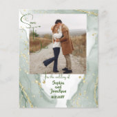 予算シンプル保存スタイリッシュ日付招待状 チラシ (正面)