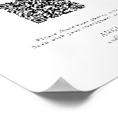 予算シンプル共有ラブQRコードサイン ポスター (角)