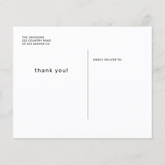 予算シンプル写真の感謝してい卒業あなたはがき (裏面)