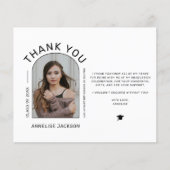 予算シンプル写真の感謝してい卒業あなたはがき (正面)