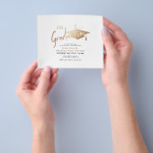 予算シンプル卒業ミニマルパーティー招待状 チラシ (手)