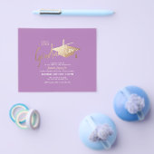 予算シンプル卒業ミニマルパーティー招待状 チラシ (シングル)