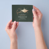 予算シンプル卒業ミニマルパーティー招待状 チラシ (手)