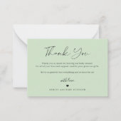 予算シンプル台本の赤ん感謝していだシャワー ノートカード (正面)