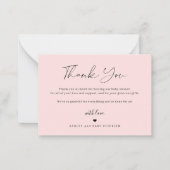 予算シンプル台本の赤ん感謝していだシャワー ノートカード (正面)