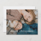 予算シンプル型フォトメリークリスマスカード (正面)