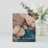 予算シンプル型フォトメリークリスマスカード (スタンド正面)