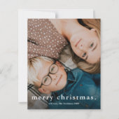 予算シンプル型フォトメリークリスマスカード (正面)