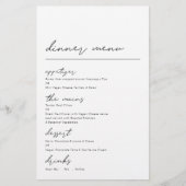 予算シンプル大事な行事スクリプトのディナーメニュー (正面)