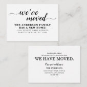 予算シンプル引っ越しました新しいホームムービングカード ノートカード (正面/裏面)