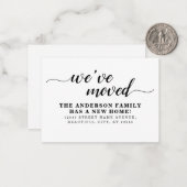 予算シンプル引っ越しました新しいホームムービングカード ノートカード (正面/裏面インサイチュ)