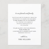 予算シンプル手書き写結婚真の感謝 (裏面)