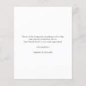 予算シンプル文字白黒結婚ズサンキュー (裏面)